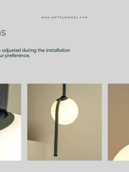 This image shows the different belt termination options for the Braided Tape Series. These adjustable details allow you to customize how the spherical lights are suspended, adding another layer of design personalization.