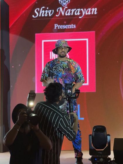 Getting captured by the event photographers at the Couture India show. It's always a buzz to be part of such a well-produced event.