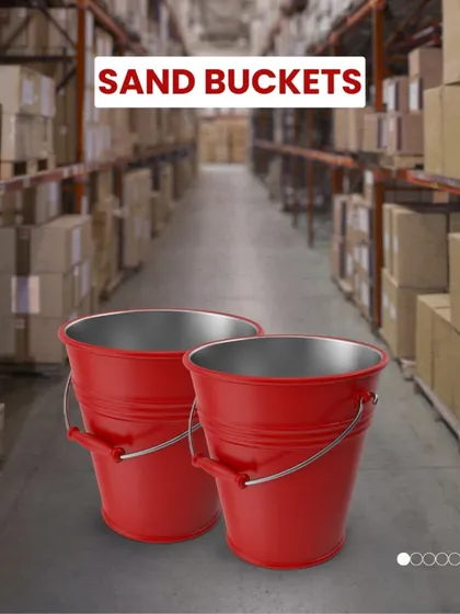 Sand buckets are a crucial part of my fire safety equipment in all warehouses, ensuring I'm prepared for any emergency.