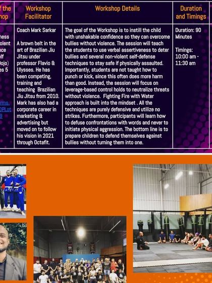 Announcing our 'Verbal Self Defence Dojo' workshop. This session focuses on teaching children how to use verbal assertiveness and non-violent techniques to de-escalate threats without resorting to aggression.