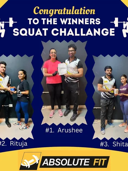 And here are our female champions of the Squat Challenge. Strong is beautiful.