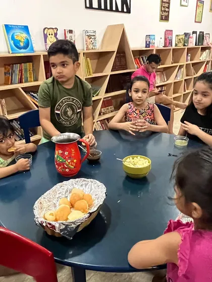 Nothing beats the joy of a Gol Gappa party! We started with a fun story about Indian chaat and then, of course, we had to try some. It’s all about creating yummilicious memories.