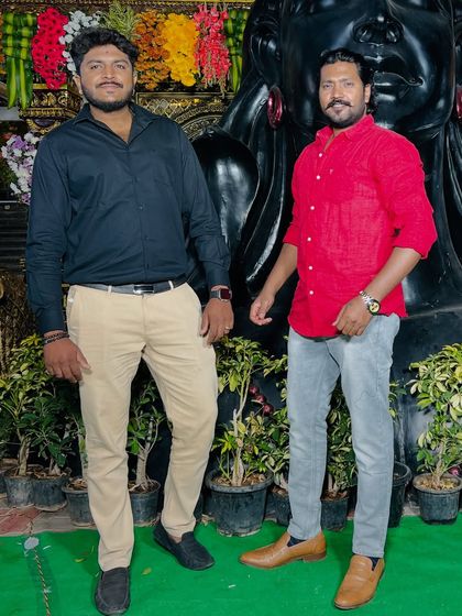 Posing with a friend. I value relationships and community, and I treat every client who walks into my studio like a friend.