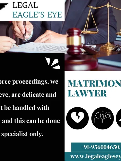 Divorce proceedings are delicate and must be handled by a specialist matrimonial lawyer. This graphic emphasizes my belief in providing careful, expert assistance for both marriage and divorce matters in Gurgaon.
