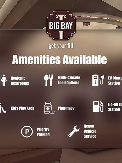 A clear list of the amenities we provide to make your stop as convenient as possible, including priority parking and heavy vehicle service.