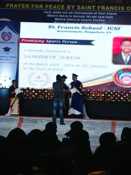 So proud to see our skater Sankeerth Suresh being awarded as a 'Promising Sports Person' by St. Francis School for his achievements in skating.