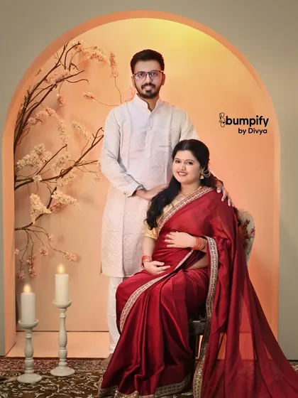 Another lovely couple's portrait from this traditional session. The way he places his hand on her shoulder is a sweet gesture of support and love.
