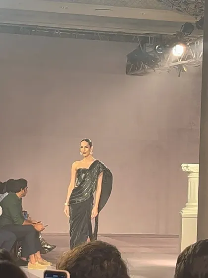 A model walks the ramp at the Rimzim Dadu show. Events like these highlight the talent and hard work that goes into every single garment.