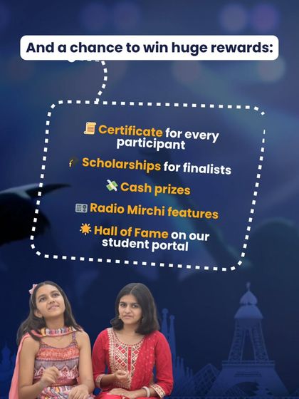 The rewards go beyond just experience. Every participant receives a certificate, while finalists compete for scholarships, cash prizes, features on Radio Mirchi, and a place in our Hall of Fame.