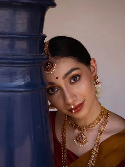 A close-up from a campaign for traditional temple jewelry. The craftsmanship of these pieces is just incredible.