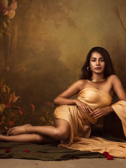 The color version of this artistic masterpiece, with a rich, golden palette that feels like a Renaissance painting.