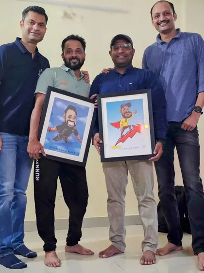 A great way to appreciate your team. These framed digital caricatures were created as farewell gifts for colleagues, capturing their personalities and hobbies. It's a memorable and personal corporate gifting idea that always brings a smile.