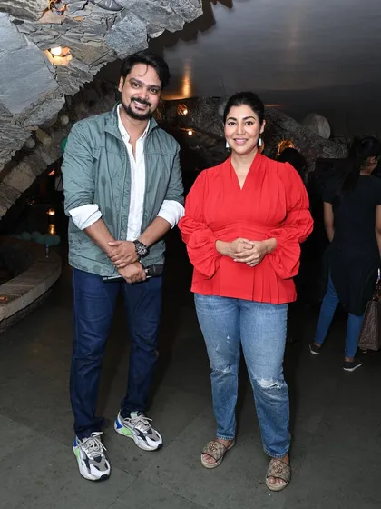 With actress Debina Bonnerjee at a jungle-themed birthday party. I've had the pleasure of hosting for many well-known personalities.