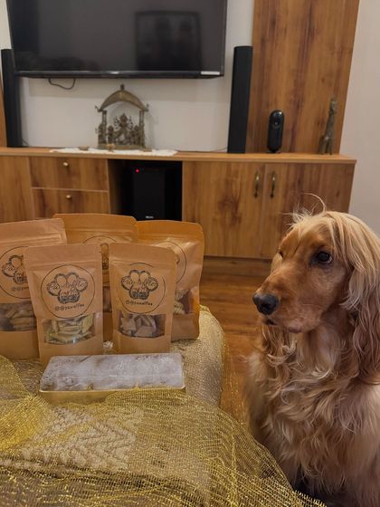 A big thank you to Pawaffles for sending these amazing, all-natural, homemade dog treats. Posto is one happy customer.