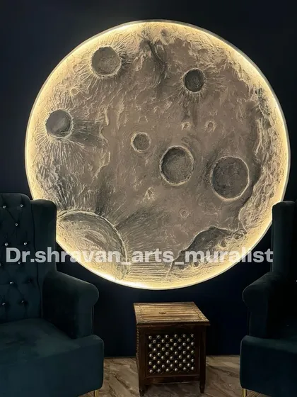 Why just look at the moon when you can bring it into your home? This backlit 3D moon mural is one of my favorite creations. It’s a piece of sculptural art that provides a calming, celestial glow, perfect for a study or a quiet corner for relaxation.