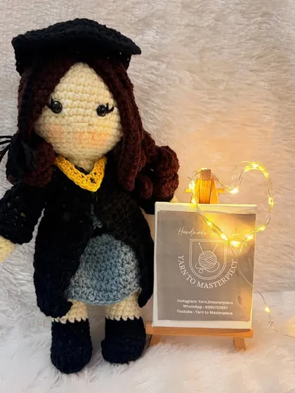 Celebrate a huge achievement with a personalized graduation doll. I created this keepsake to commemorate a special graduation day, complete with a tiny cap, gown, and a little diploma.