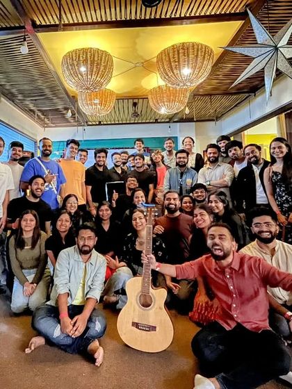 This was the first jam night ever from Let's Jam. A group photo that marks the beginning of our incredible journey.