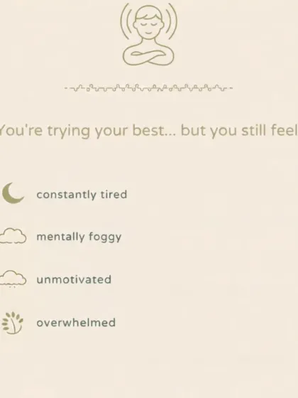 Feeling constantly tired, mentally foggy, and overwhelmed are classic signs of imbalance. My goal is to help you move from this state to one of vitality and clarity.