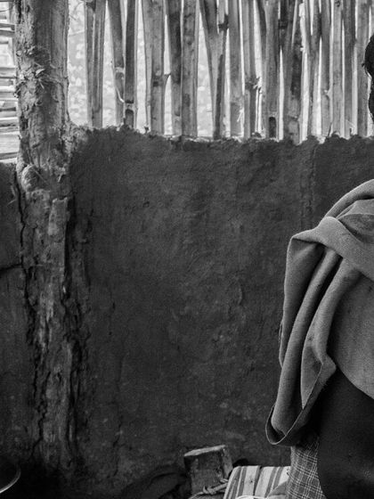 An evocative, cropped image used in the "Save the Date" announcement for the exhibition. This artistic approach created intrigue while hinting at the profound subject matter.