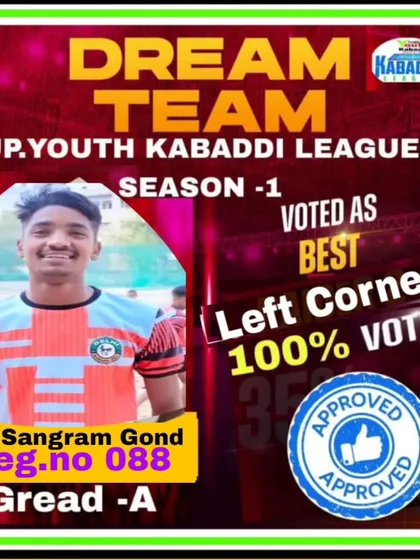 Congratulations to our player Sangram Gond for being selected as the Best Left Corner in the UP Youth Kabaddi League. A well-deserved achievement.