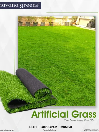 Here you can see the dense, realistic texture of my artificial grass roll next to a freshly installed lawn. This demonstrates how I deliver a dream lawn with zero effort, perfect for homes, commercial spaces, and everything in between.