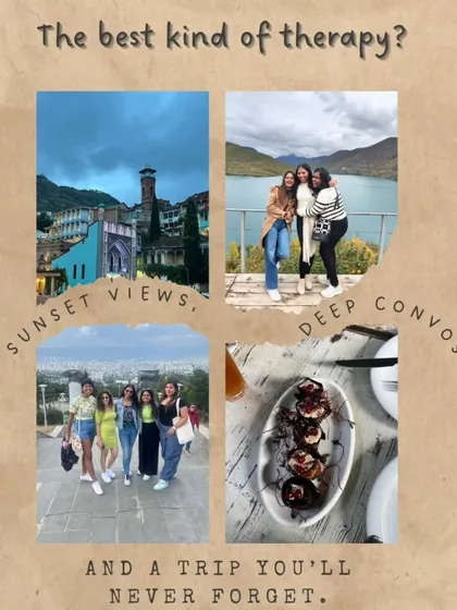 The best kind of therapy? Sunset views, deep convos, and a trip you'll never forget. This is what our Georgia trip is all about.