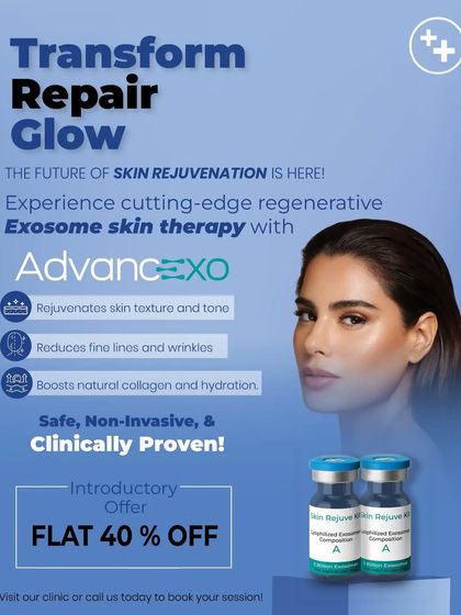 Experience the future of skin rejuvenation with AdvanceXO Exosome Skin Therapy. This cutting-edge regenerative treatment rejuvenates skin texture, reduces fine lines, and boosts natural collagen.