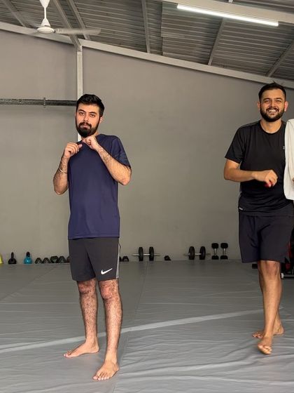 Two members looking tired but happy after a good session.