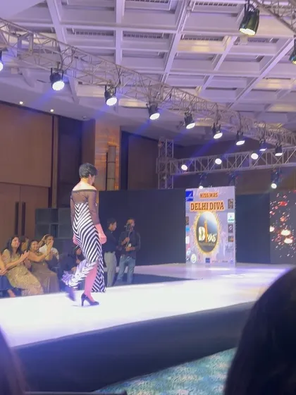 Walking the ramp at the Delhi Divas beauty pageant, where DtF was the official fitness partner.