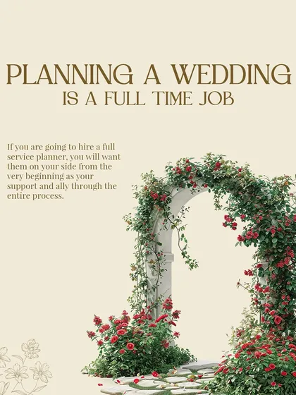 Planning a wedding is a full-time job. By hiring me from the beginning, you get a dedicated ally to support you through the entire process.