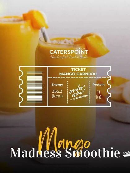 Get your ticket to our Mango Carnival with the Mango Madness Smoothie. It's a delicious and healthy drink with 11g of protein, perfect for a summer indulgence.