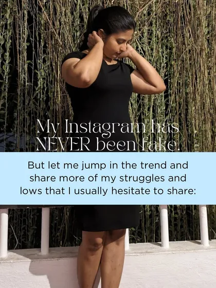 My Instagram has never been fake, but here I'm sharing some of the struggles and lows I usually hesitate to post. It's part of my commitment to being real with you.