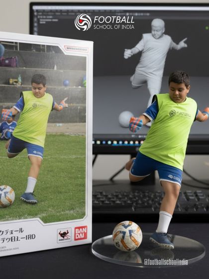 The real magic is theirs. An AI-generated figurine of one of our young players, celebrating their determination and grit.