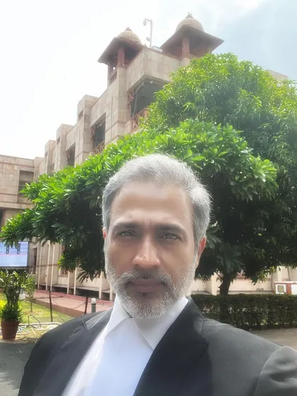 A selfie outside the Gwalior High Court. My practice is not limited to Delhi; I represent clients in High Courts and District Courts across the country, wherever my expertise is needed.