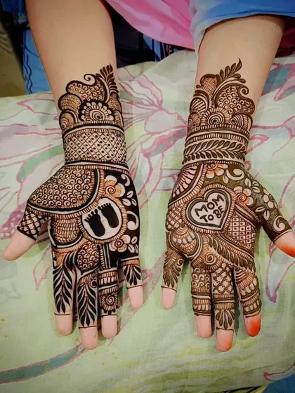 A close-up view that highlights the delicate shading within the heart and the intricate details of the surrounding patterns.