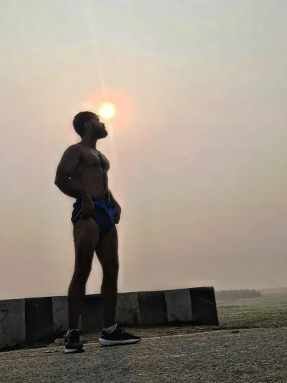 Competing only with myself. An early morning workout with the sunrise is a reminder that discipline and self-growth are the real goals.