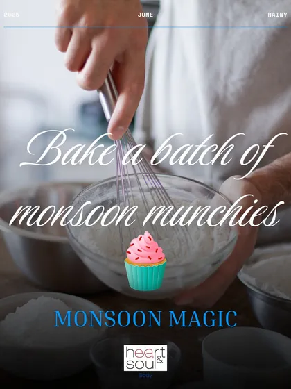 The smell of baking is even better during the monsoon. A baking date, whether you're making cookies or traditional Indian sweets, is a sweet way to spend a rainy afternoon together.
