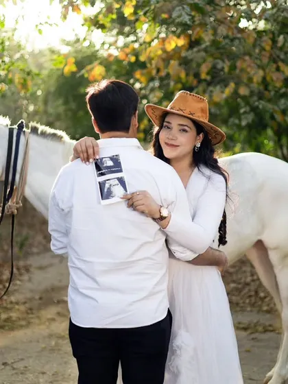The first glimpse of your baby. We love using sonogram pictures in our shoots because it’s the very first photo of your little one. It makes the moment so real and full of emotion.