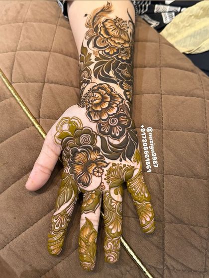 A new 3D floral design I created. The shading and layering techniques make the flowers look like they are popping off the skin.