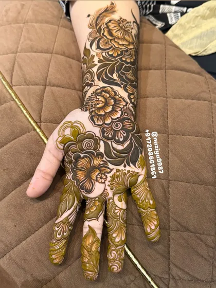 A new 3D floral design I created. The shading and layering techniques make the flowers look like they are popping off the skin.