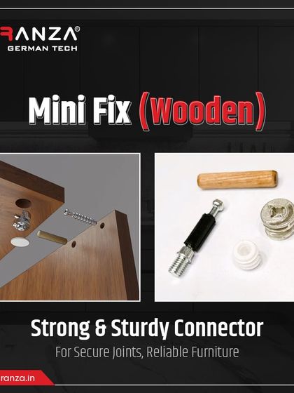 For secure joints and reliable furniture, I provide wooden mini-fix connectors and dowels. These components are essential for sturdy, seamless furniture assembly.