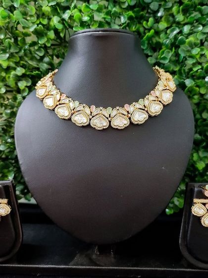 The full view of this elegant pastel set, perfect for a sophisticated daytime look.