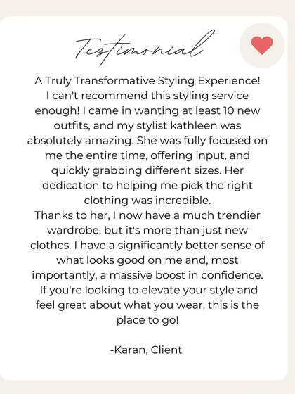 Hearing from a happy client like Karan is the best part of my job. My process is dedicated to understanding your needs to build a wardrobe that not only looks great but feels amazing to wear.