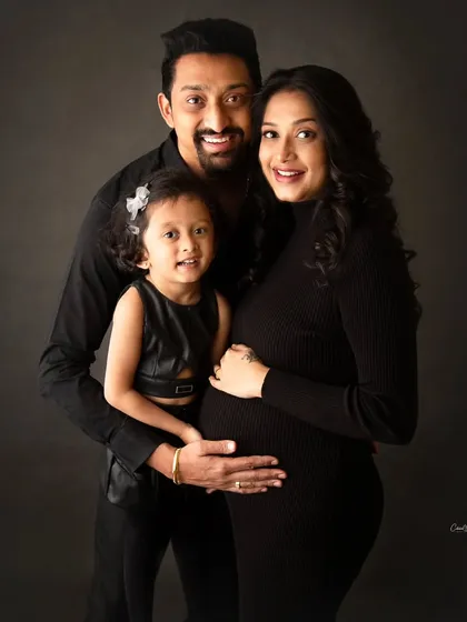 Life is full of beautiful moments, and this is one to cherish forever. A stunning family maternity portrait, celebrating the love and excitement for their new baby.