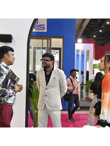 Our director networking with fellow exhibitors and visitors. These events are a fantastic platform for collaboration and partnership.