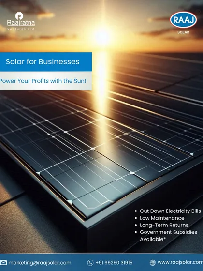 We provide powerful solar solutions for businesses, helping you cut down electricity bills and power your profits with the sun. Our systems are designed for long-term returns and low maintenance, with government subsidies available to reduce upfront costs. 💼