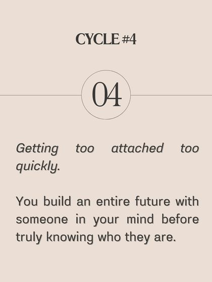 **These five dating cycles are keeping you single.** Are you saying yes to everyone out of desperation? Choosing based on superficial qualities? Ignoring red flags due to family pressure? Getting attached too quickly? Or giving up after every disappointment? Recognizing your cycle is the first step to breaking it.