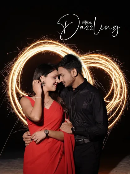 Creating magic after dark with a creative sparkler portrait. Our night shoots are perfect for couples wanting unique and romantic pre-wedding photos.