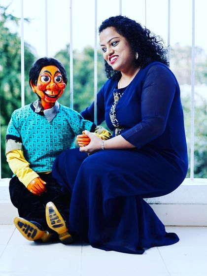 A lovely portrait with Dinku. Our bond is the foundation of my ventriloquism career.