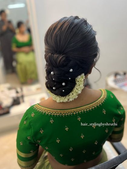 Shruthi - Bridal & Event Hairstyling Elegant Bridal Buns & Updos photo 8